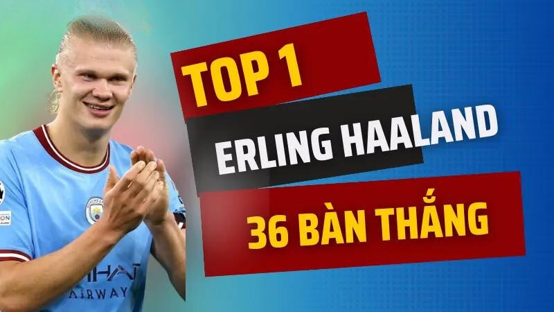 Cầu thủ ghi bàn nhiều nhất trong 1 mùa giải – Top 1 Erling Haaland